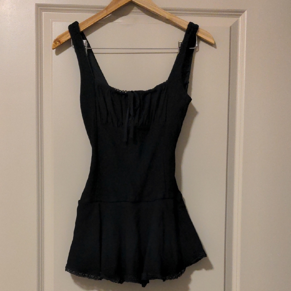 Silence + Noise Black Chemise